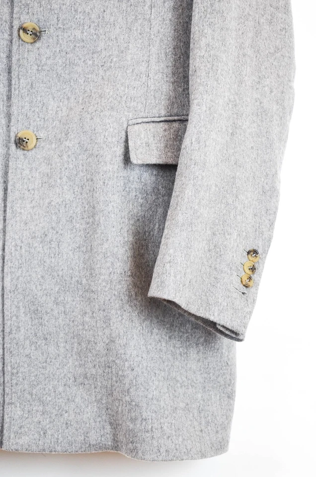 Luigi Borrelli Napoli Grey Wool Coat – Made in Italy - Size 50 - Image 4 of 4