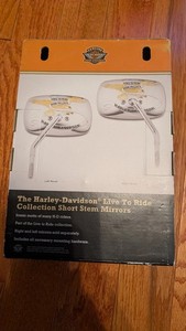 U28150 HARLEY  OEM Live To Ride OnePiece Short Stem Mirrors  Left and Ri G2U