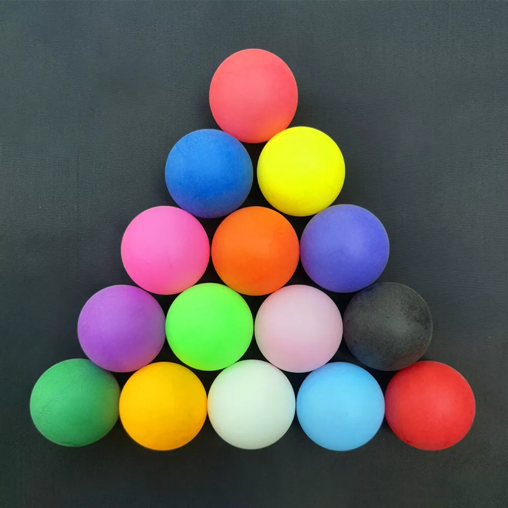 50pcs/pack 40mm Frosted Ping Pong Ball Portable Bright Color Rust Resistant  Table Tennis Ball For Practice