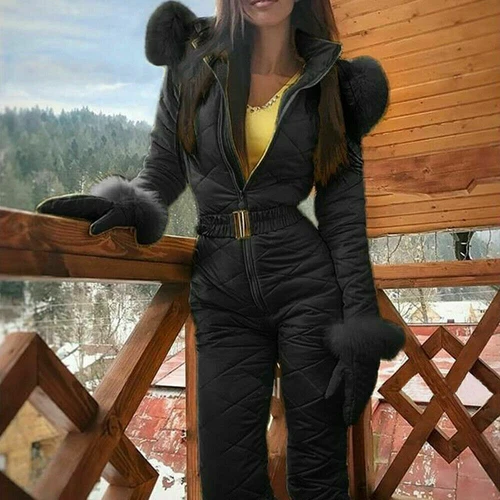 Damen Einteiler Skianzug Wasserdichter isolierter Schneeanzug Overall Warm Gifts - Bild 6 von 17