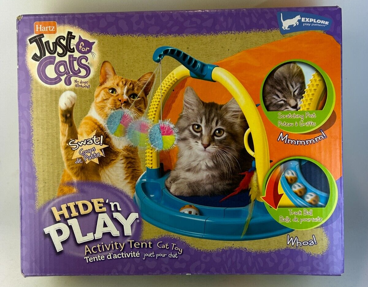 Hartz Just Cats Hide 'N Play Activity Tent Cat Toy New In Box Explore Cat  Toy