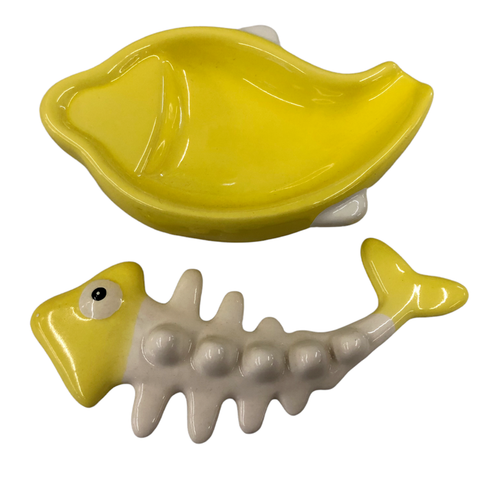 PORTACENERE POSACENERE IN CERAMICA PESCE CM 19 x 9 DISPONIBILE IN 5 COLORI - Picture 6 of 15