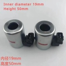 1pc Excavator Solenoid Valve Coil Inner Hole 19mm Height 50mm DC24V DC12V