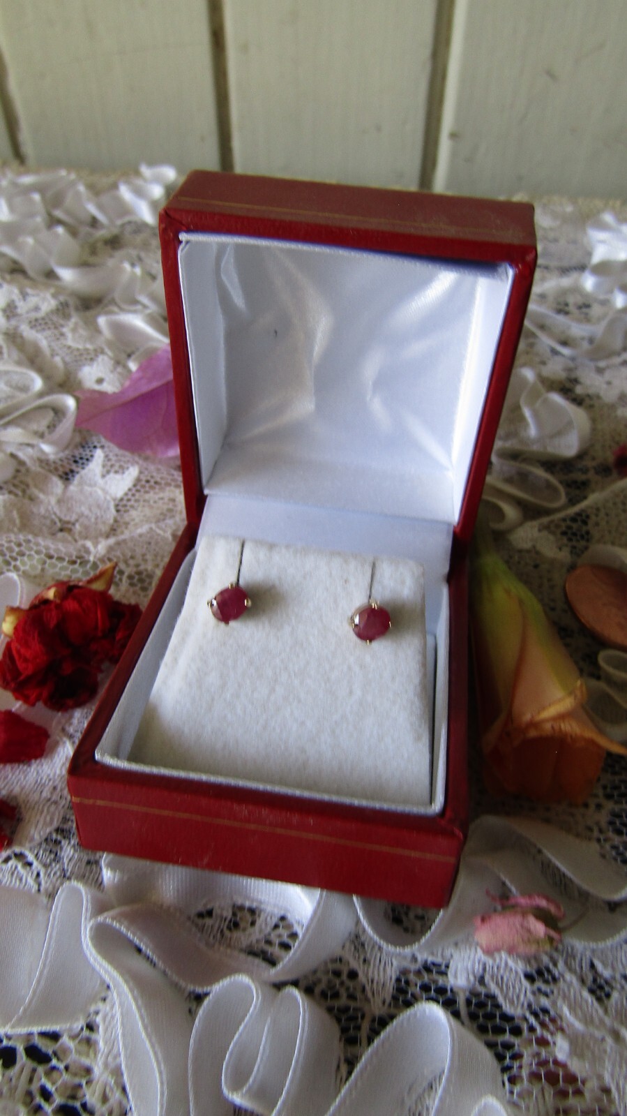 Ruby Stud Earrings - image 8
