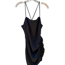Zara spaghetti strip mini dress black size small