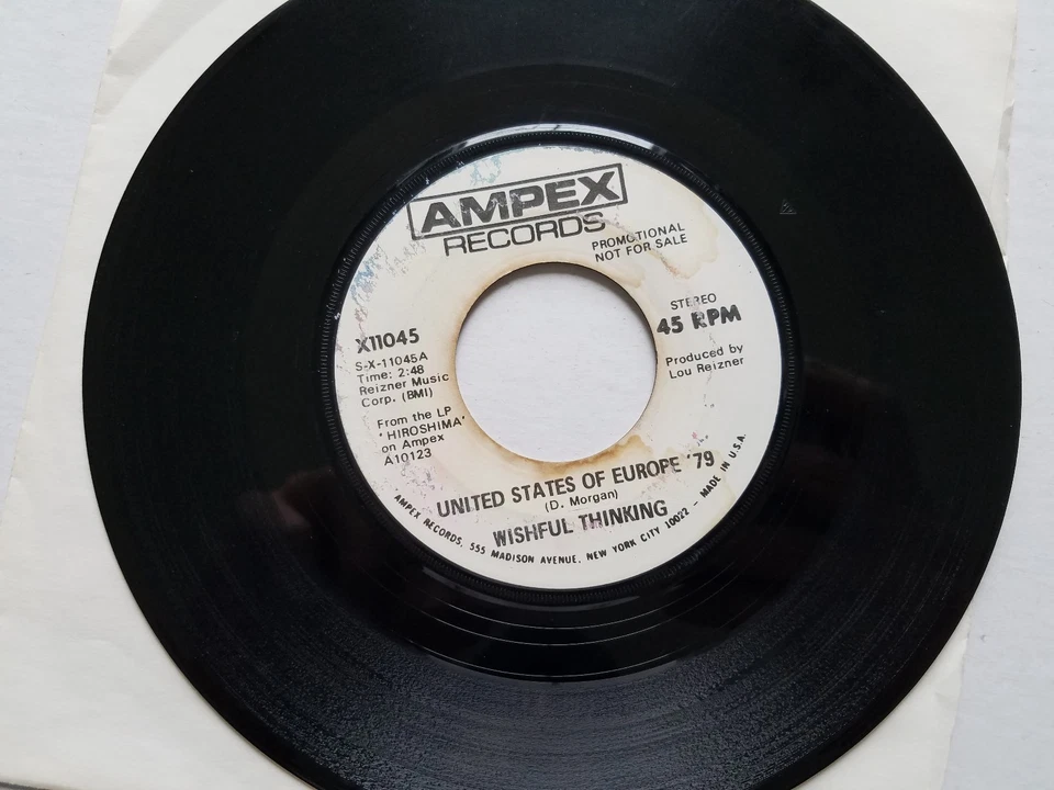 WISHFUL THINKING  - United States of Europe '79 MONO / STEREO PROMO 7" Pop Psych Foto 2 de 2