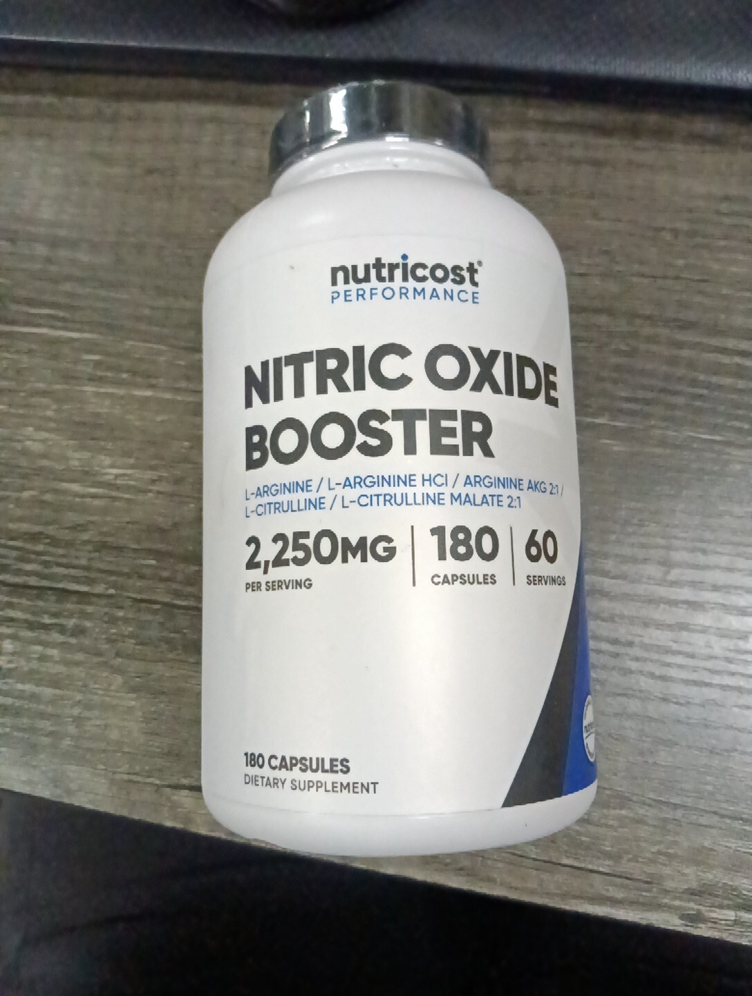 Nutricost Nitric Oxide Booster 2250mg, 180ct, 60 Servings, Exp07/26