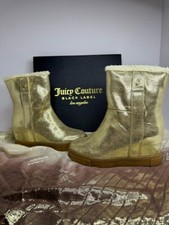 Juicy Couture Black Label Linn Boots Dusty Gold Sz 6B Brand New in Box