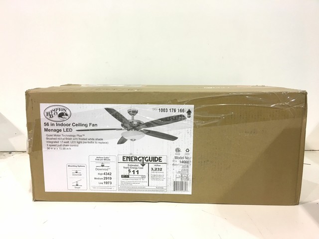 Hampton Bay Hugger 52 In Brushed Nickel Low Profile Ceiling Fan W