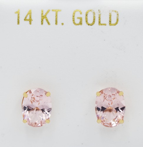 GENUINE 2.74 Cts MORGANITE STUD EARRINGS 14K GOLD - Free Appraisal Service - Imagen 2 de 4