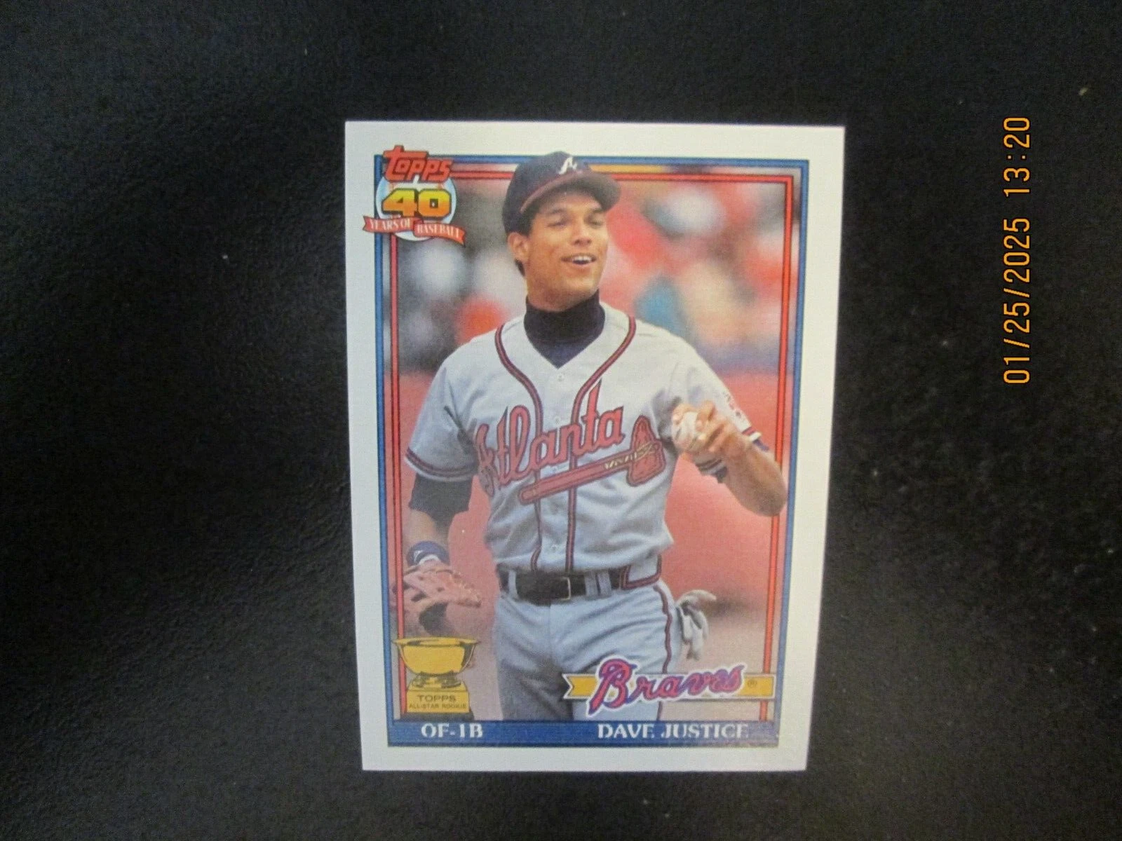 Dave Justice trading card