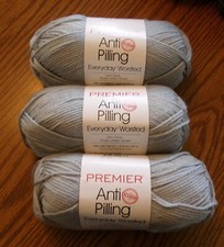 Premier Everyday Yarn MIST Gray - 3.5 Ounce - 180 Yards - 3 Skeins