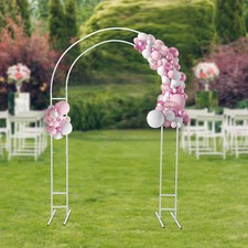 7.2ft Metal Wedding Stand Arch Balloon Backdrop Shelf For Party Garden Outdoor