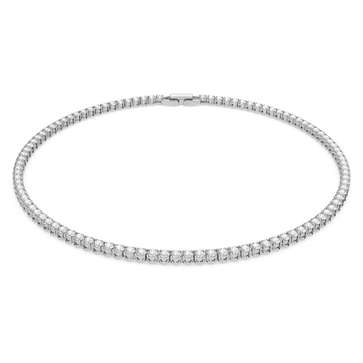 SWAROVSKI CRYSTAL TENNIS DELUXE NECKLACE ROUND CUT #5494605
