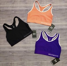 New Women's Under Armour Mid Key Hole Medium Support Sports Bra