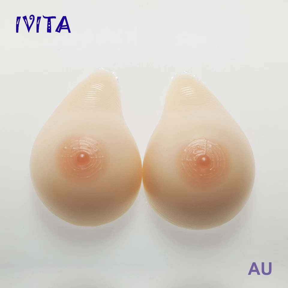 IVITA Breast Form Silicone False Boob Mastectomy Bust Prosthesis C-FF Cup  - Image 4 of 4