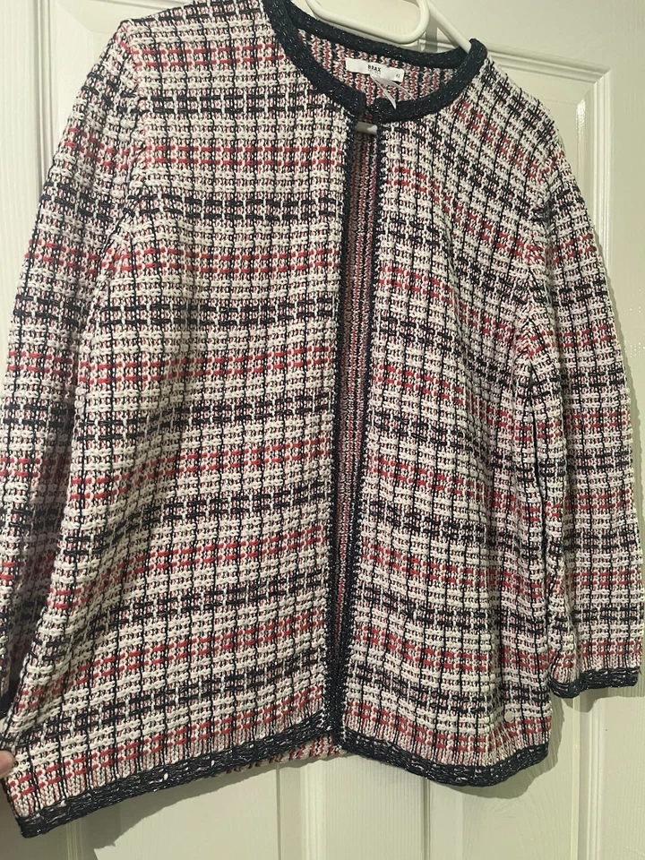 Brax Mujer Cárdigan Abierto, Talla 16 Cuello Redondo Suave Sensación Elegante Foto 3 de 4