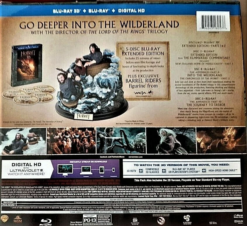 The Hobbit: The Desolation of Smaug & Barrel Riders Figurine BRAND NEW IN BOX - Image 3 of 4