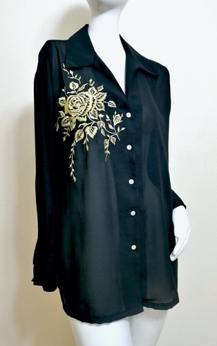 Vintage 80s 90s TOGETHER Black Sheer 