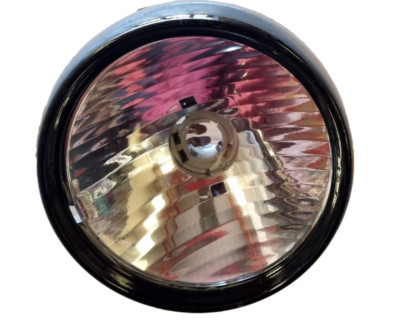 ukscooters BAJAJ CHETAK COMPLETE HEADLIGHT WITH HOLDER NEW 150MM BLACK RIM