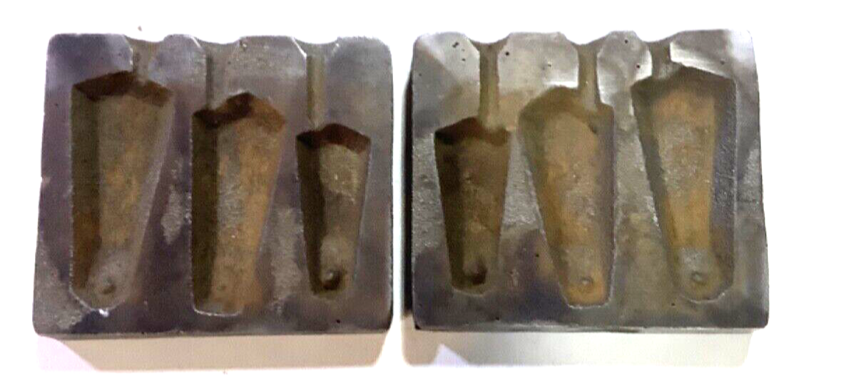 Vintage Cast iron sinker mold weights unknown eBay