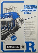Ransomes Nordsten Range Brochure, c 1970's, inc Combi-Matic Drills, T6 96 Plough