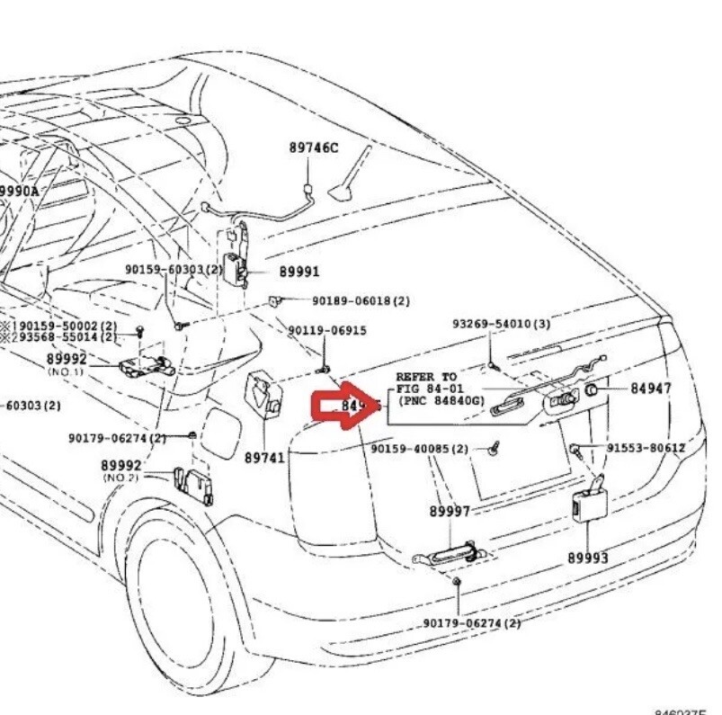 04 09 TOYOTA PRIUS REAR HATCH TRUNK BACK DOOR LIFTGATE RELEASE SWITCH