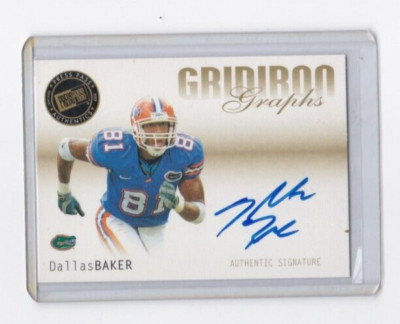 DALLAS BAKER 2007 PRESSPASS SE GRIDIRON GRAPHS AUTOGRAPHED ROOKIE-SHIPS FREE