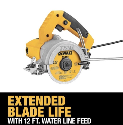 DEWALT DWC860W 4-3/8-Inch Wet/Dry Handheld Masonry & Tile Saw - 10.8 Amp, 6.6 Lbs