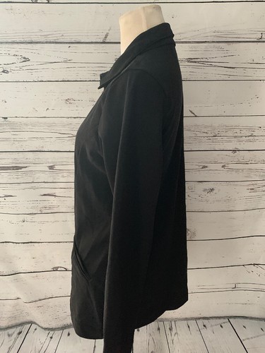 Good Clothes Womens Black Jacket Sz S Black Zip Front Long Sleeve Lightweight - Picture 3 of 7