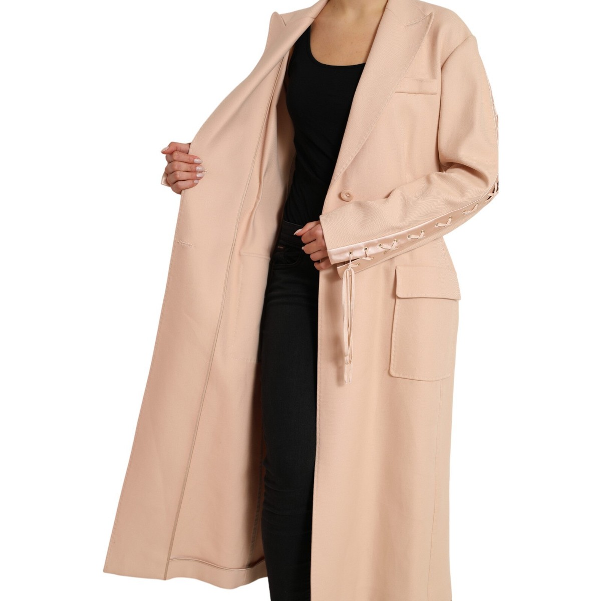 Dolce & Gabbana CD1914A103780405 関税送料込 DOLCE & GABBANA Jacket Beige Cotton Single Breasted Long