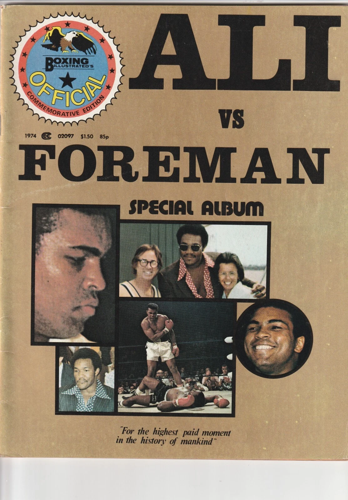 ボクシングイラスト Ali vs Foreman 記念版 スペシャルアルバム 1974 - 画像1/3