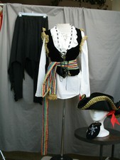 Women's Pirate Dress Buccaneer Gypsy Costume Colonial Wench Tavern Girl