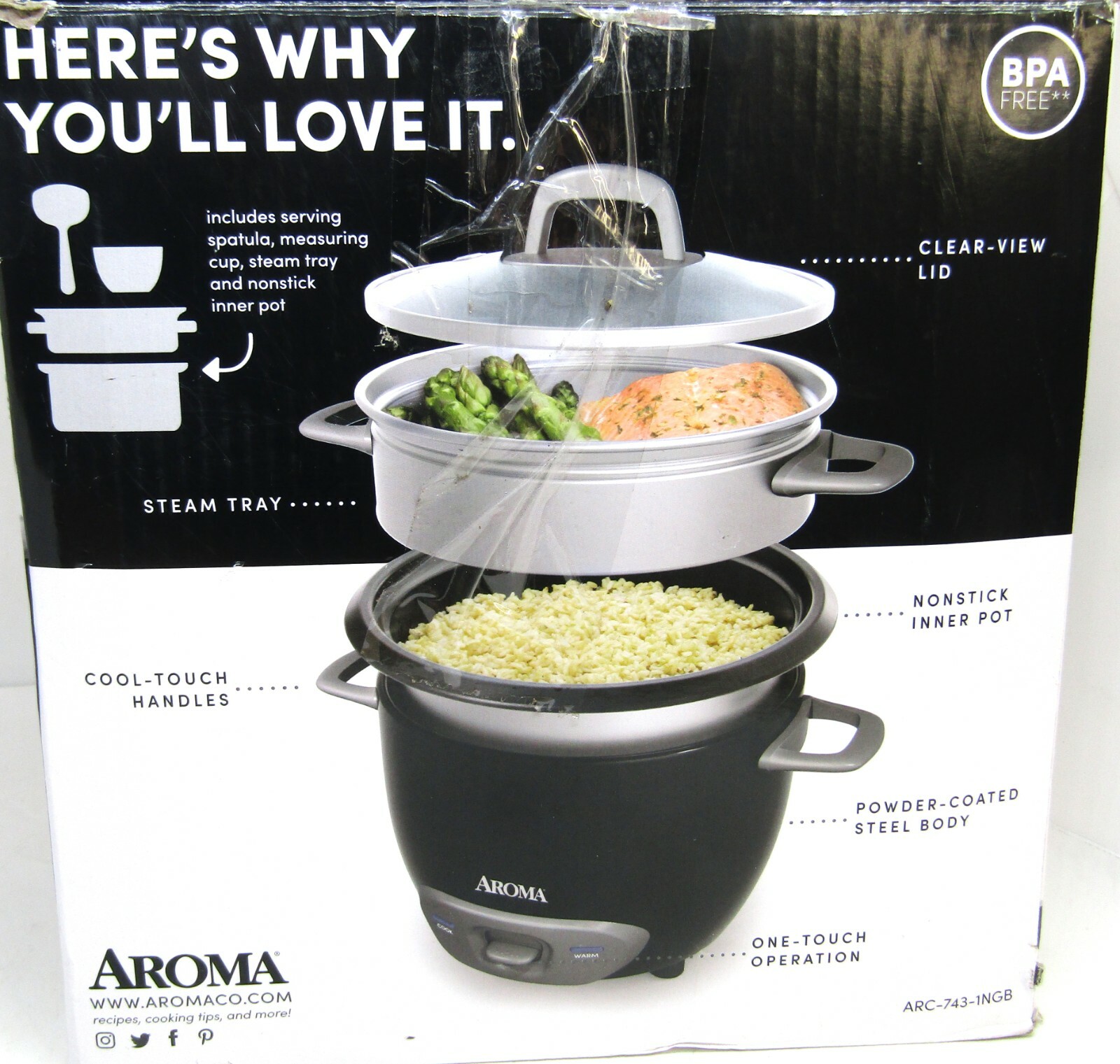 Aroma Rice and Grain Cooker, 1.5 qt. BPA Free. Operation. eBay