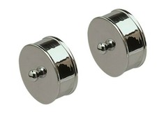 54mm Chrome End Caps Handrail Cap for Mopstick Stair Hand Rail (Pack of 2)