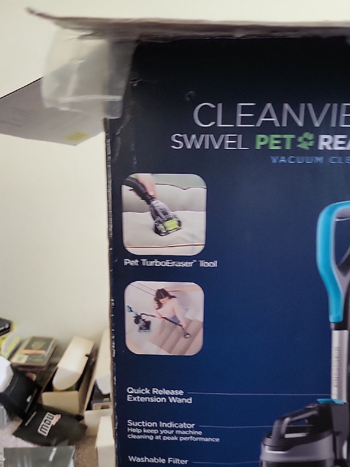 Bissel CleanView BAGLESS Swivel Pet Reach Vacuum Cleaner 3198A Lime