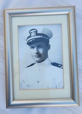 Vintage Framed Old Photograph of a US Navy 7.25" x 5.5"