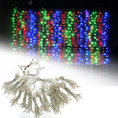 Electricity 3M x 3M 304 LED Curtain Fairy String Lights Wedding Party Xmas Decor 