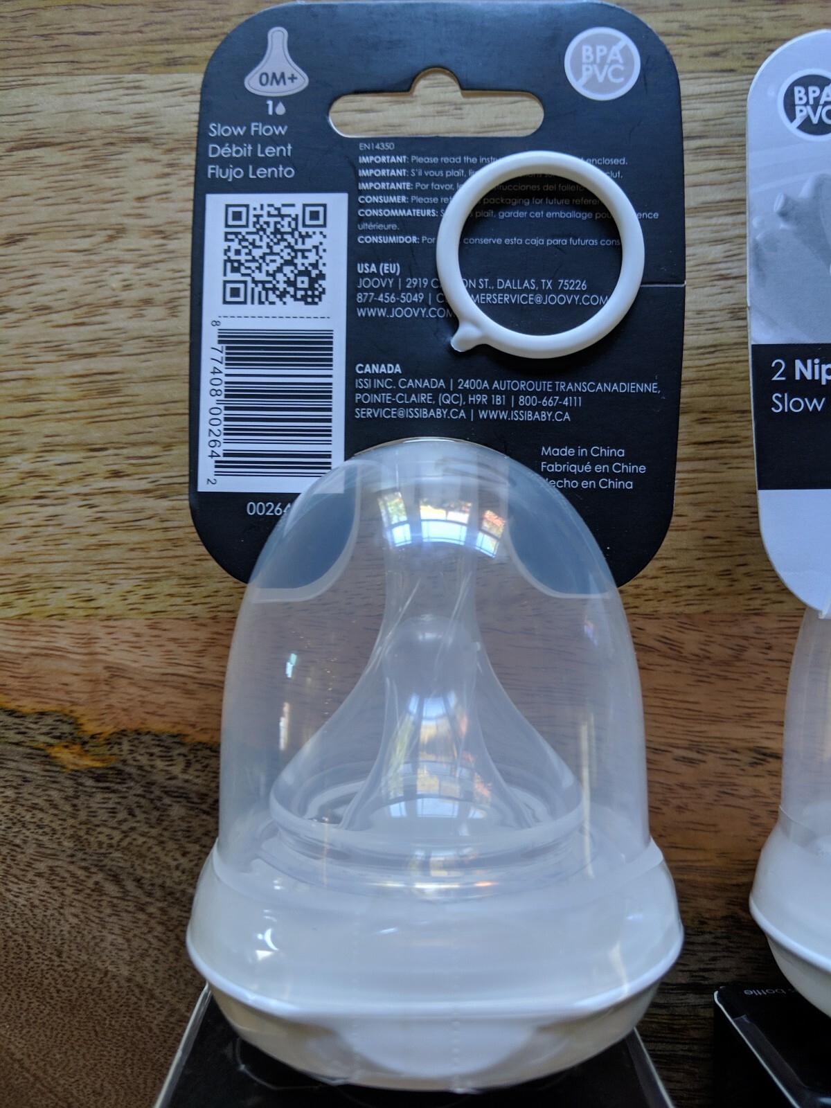 Baby Bottle 2 JOOVY Boob 5 Ounce Bottles with 2 Extra Slow Flow Caps 0M+