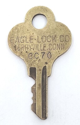 Vintage Key EAGLE LOCK CO CC70 TERRYVILLE CT Appx 1-5/8'' Replacement Locks