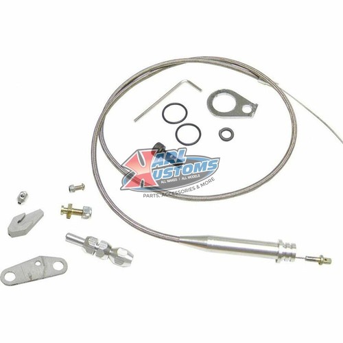 Braided Stainless Kick Down Detent Cable GM Chevy Turbo 350 TH350
