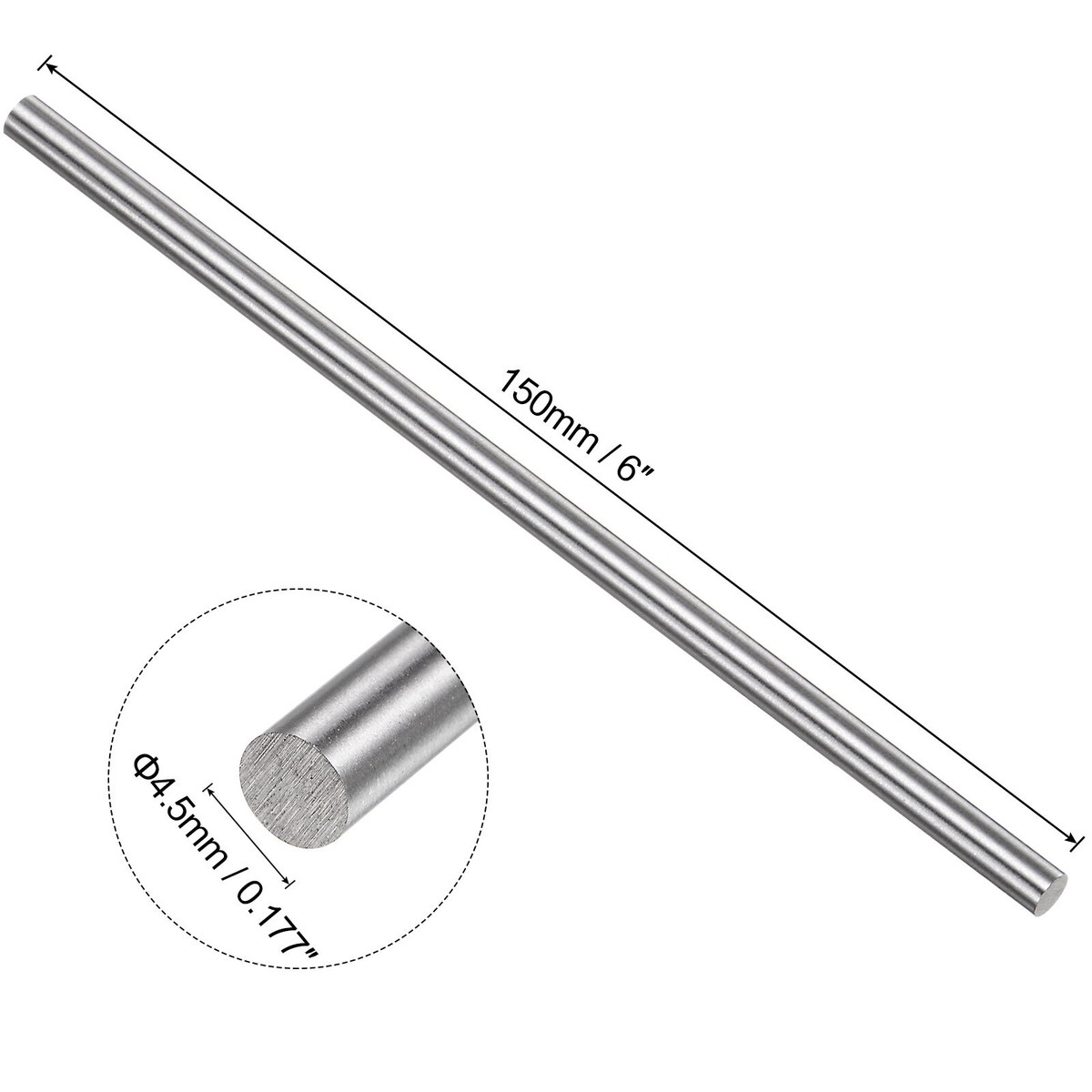 Lot De 10 Tiges Rondes En Acier HSS 1mm X 150mm - Pour Tournage, Modélisme Et Bricolage