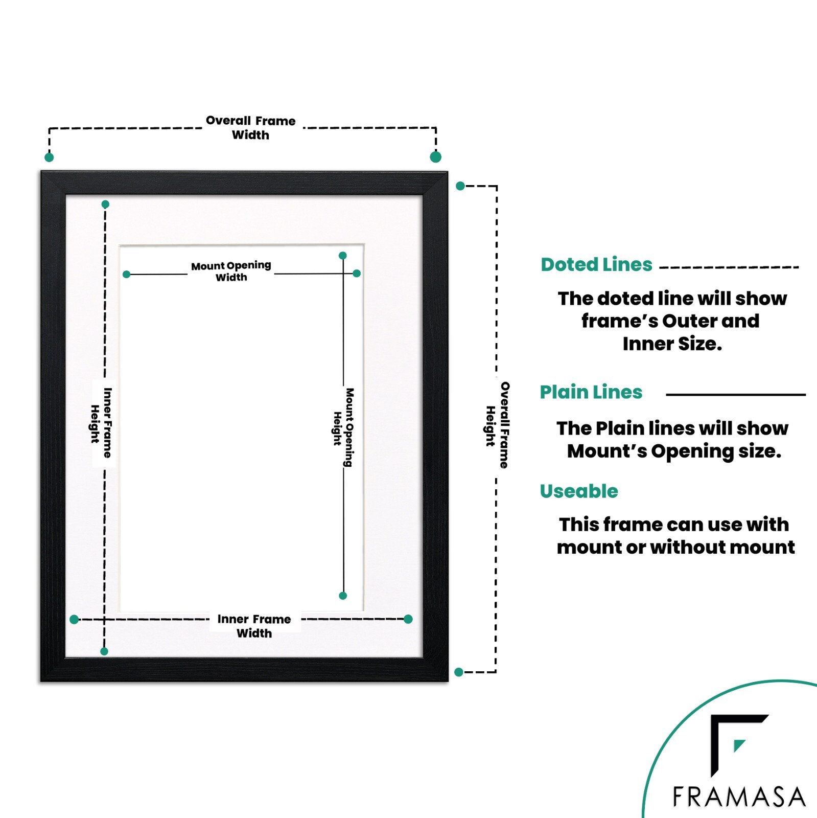 Panoramic Sizes Picture Frames Photo Frames Poster Frame Black White