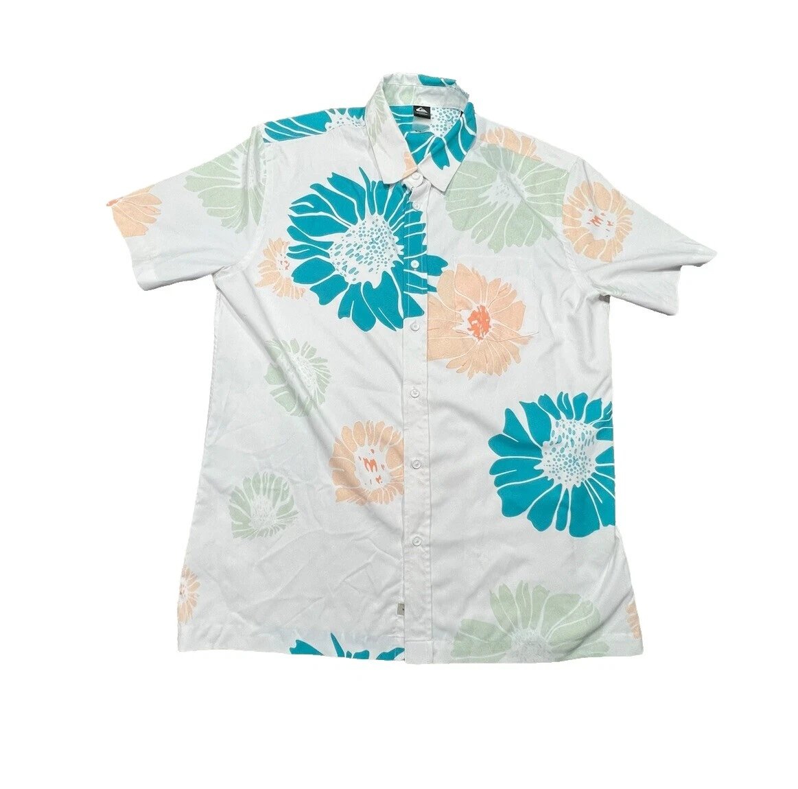 Quiksilver White Regular Size Dress Shirts for Men