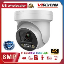 Vikylin 4k 8MP 5X Zoom PTZ IP Camera Dual Light Full Color IR 2Way Audio CCTV US
