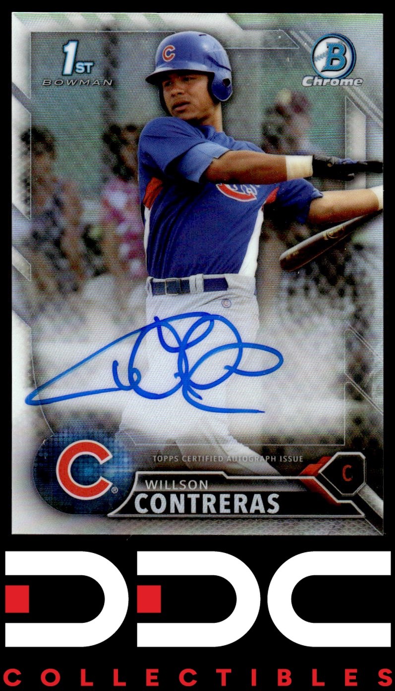 2016 Bowman #CPA-WC Willson Contreras Chrome Prospect Autographs Refractor #/499