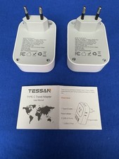 2 Tessan Power Plug Adapters w 4 Outlets 2USB C for US Travel to Europe