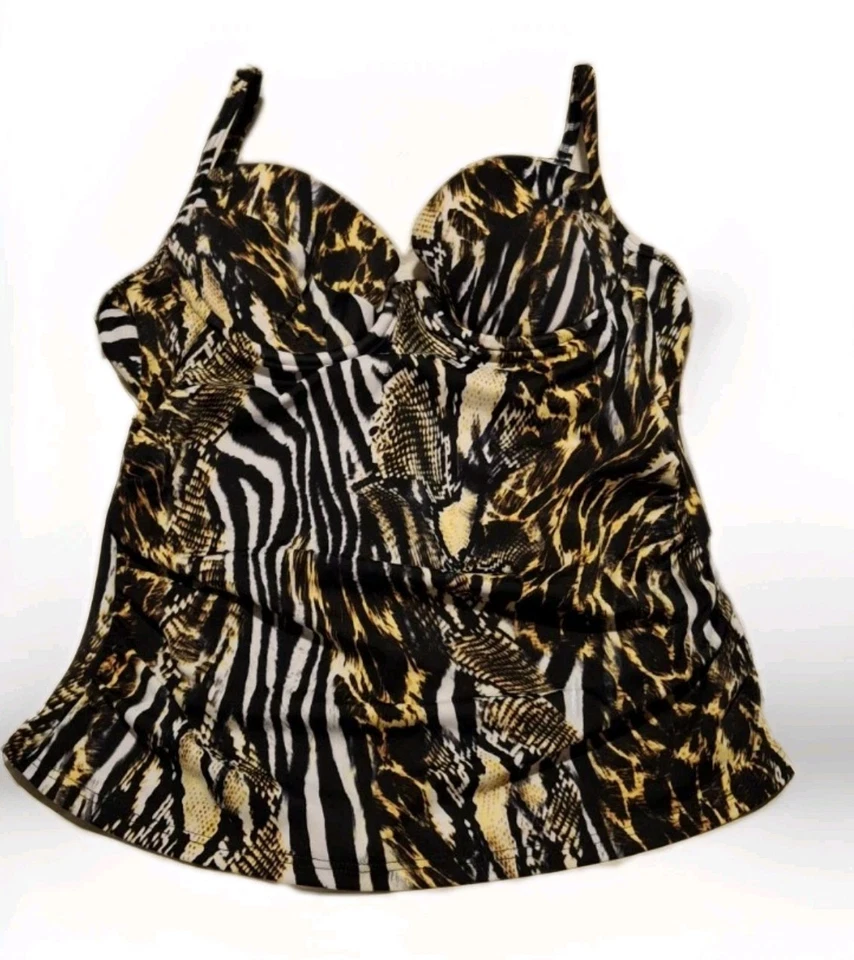 Traje de baño Spiegel vintage 2 piezas animal print deadstock talla 8 mediano nuevo Foto 2 de 4