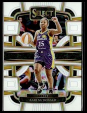 2024 Panini Select WNBA 91 Aari McDonald Los Angeles Sparks White Prizm 14/99
