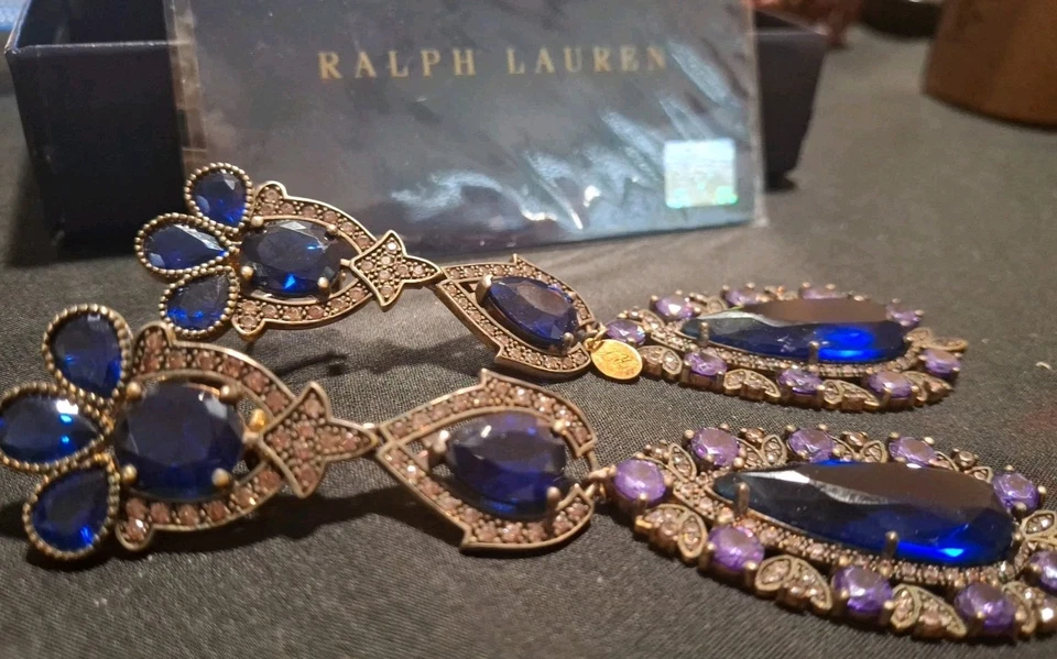  Ralph Lauren Long Drop Chandelier Earrings - Image 2 of 4